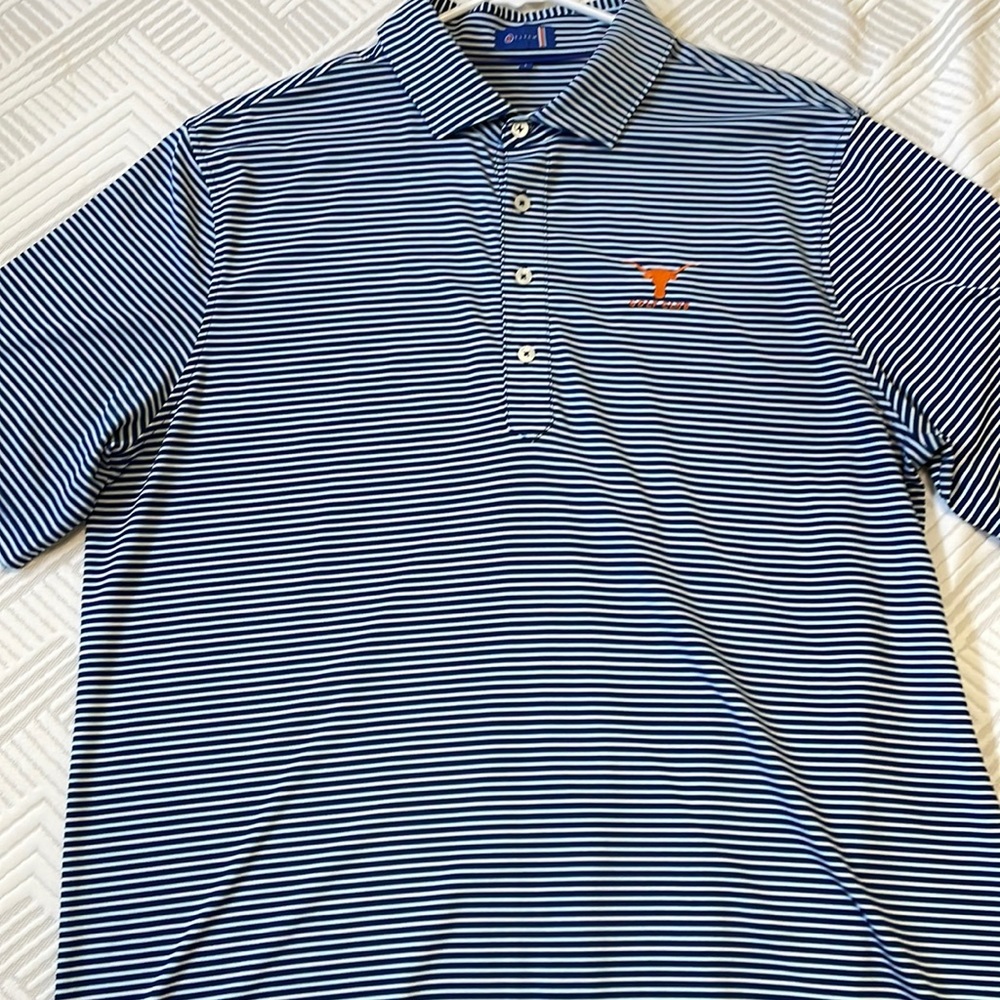 Like New Stitch Golf Polo from UT Golf Club. Size: Large. Color: Blue Stripe